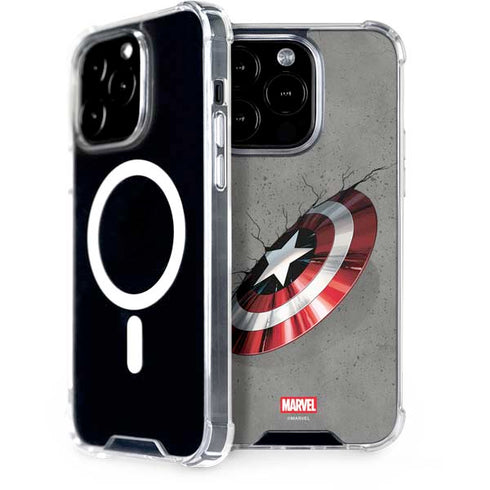 Marvel Captain America Shield Break iPhone 15 Pro MagSafe Case