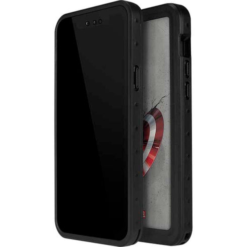 Marvel Captain America Shield Break iPhone 15 Pro Waterproof Case