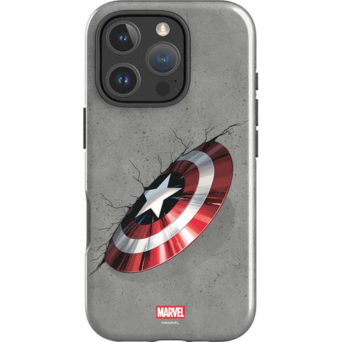 Marvel Captain America Shield Break iPhone 16 Pro Impact Case