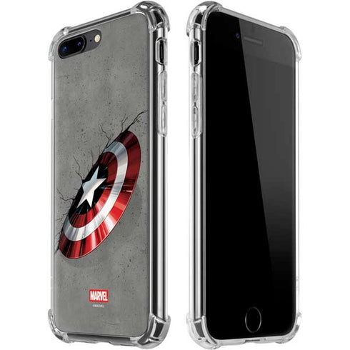 Marvel Captain America Shield Break iPhone 7/8 Plus Clear Case