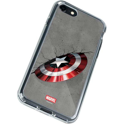 Marvel Captain America Shield Break iPhone SE (2nd & 3rd Gen) Clear Case