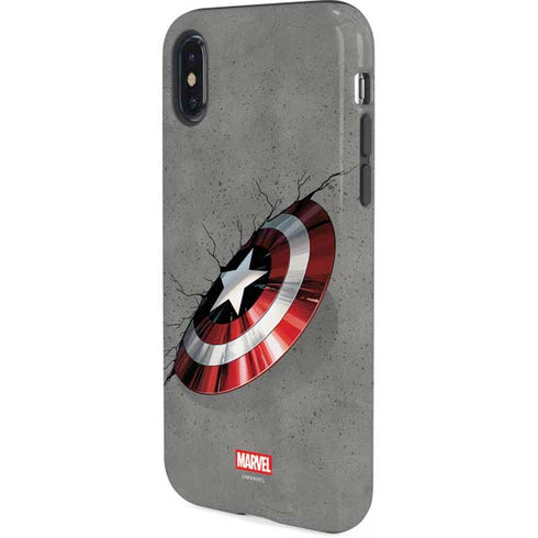 Marvel Captain America Shield Break iPhone X Pro Case