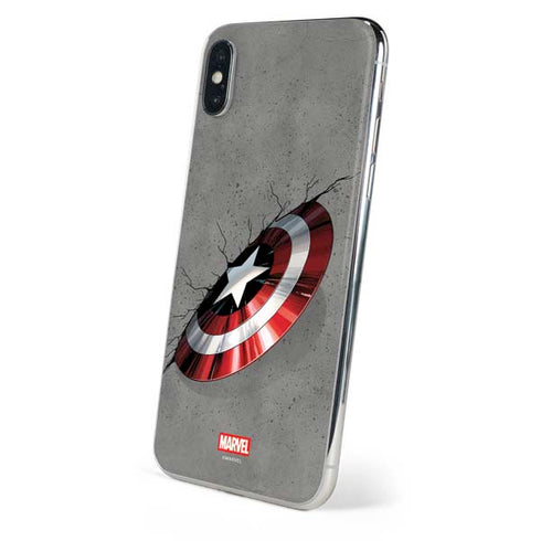 Marvel Captain America Shield Break iPhone X Skin