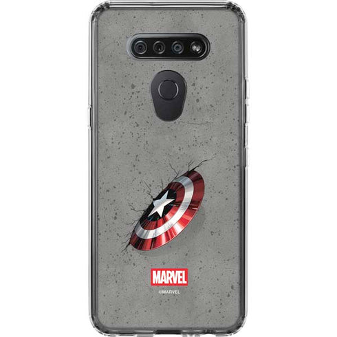 Marvel Captain America Shield Break LG K51/Q51 Clear Case