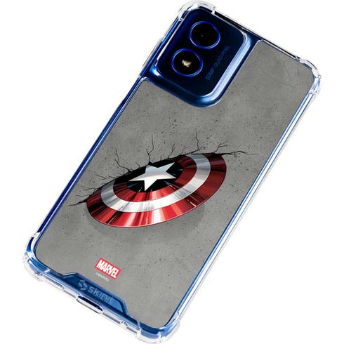 Marvel Captain America Shield Break Moto G 5G (2024) Clear Case