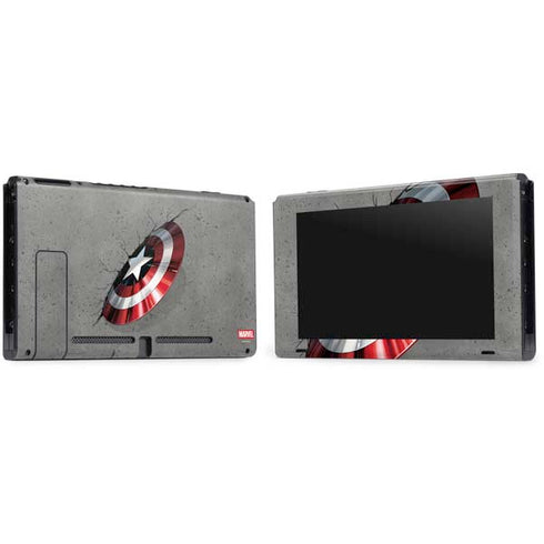 Marvel Captain America Shield Break Nintendo Switch Bundle Skin