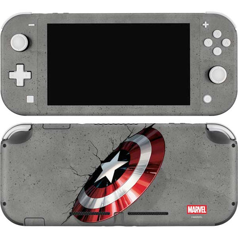 Marvel Captain America Shield Break Nintendo Switch Lite Skin