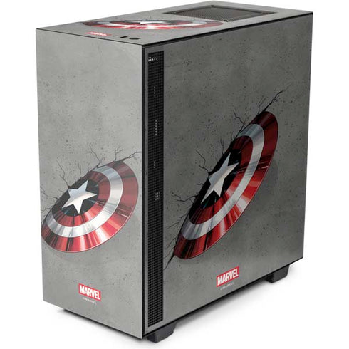 Marvel Captain America Shield Break NZXT H510 Compact ATX Mid-Tower Case Skin