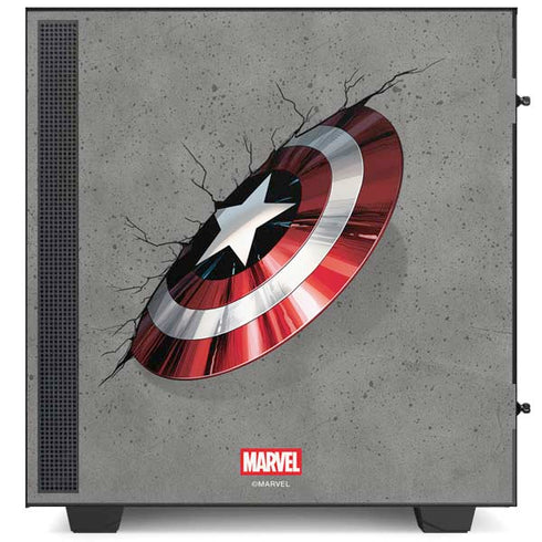 Marvel Captain America Shield Break NZXT H510 Compact ATX Mid-Tower Case Skin
