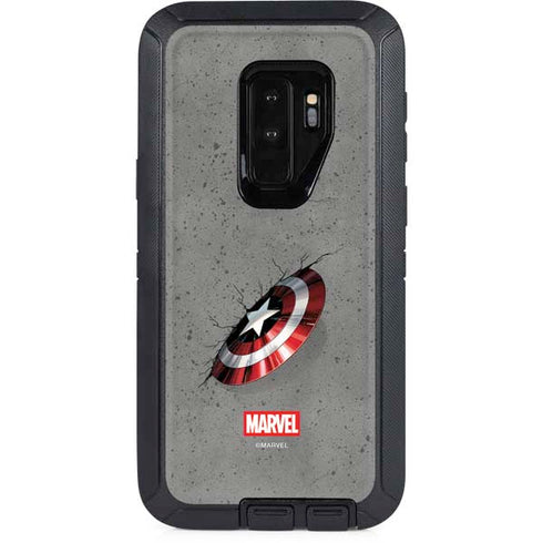 Marvel Captain America Shield Break Otterbox Defender Galaxy Skin