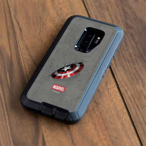 Marvel Captain America Shield Break Otterbox Defender Galaxy Skin