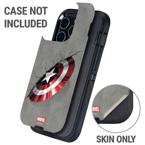 Marvel Captain America Shield Break Otterbox Defender iPhone Skin