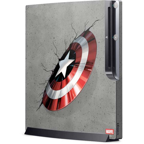 Marvel Captain America Shield Break Playstation 3 & PS3 Slim Skin