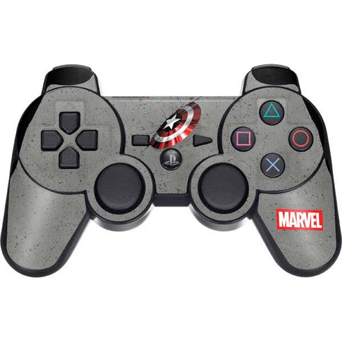 Marvel Captain America Shield Break PS3 Dual Shock wireless controller Skin
