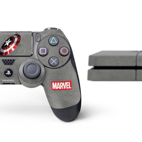 Marvel Captain America Shield Break PS4 Console and Controller Bundle Skin
