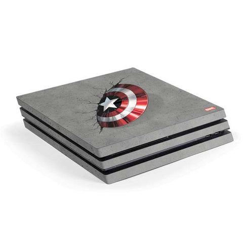 Marvel Captain America Shield Break PS4 Pro Console Skin