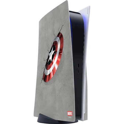 Marvel Captain America Shield Break PS5 Console Skin