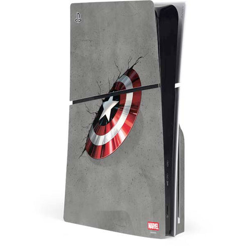 Marvel Captain America Shield Break PS5 Slim Disk Console Skin