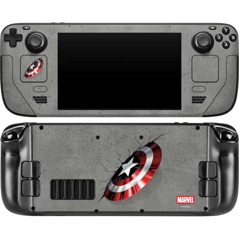Marvel Captain America Shield Break Steam Deck Handheld Gaming Computer Skin