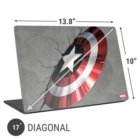 Marvel Captain America Shield Break Universal Laptop 17in (13.8 x 10in) Skin