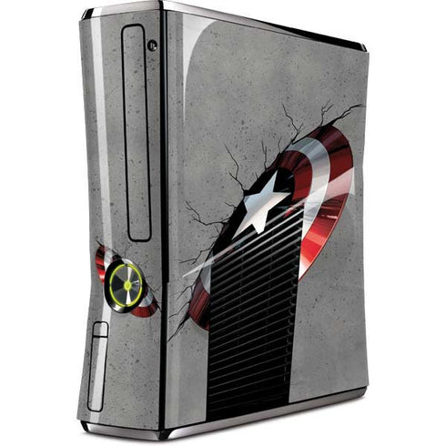 Marvel Captain America Shield Break Xbox 360 Slim (2010) Skin