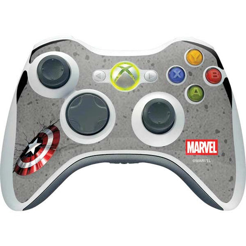 Marvel Captain America Shield Break Xbox 360 Wireless Controller Skin