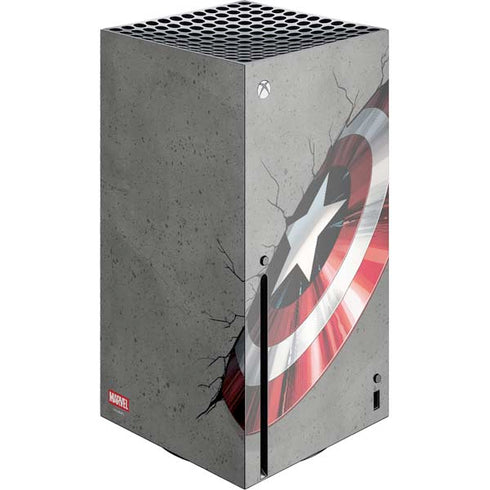 Marvel Captain America Shield Break Xbox Series X Console Skin