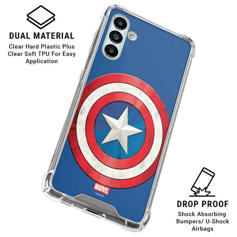 Marvel Captain America Shield Galaxy A13 5G Clear Case