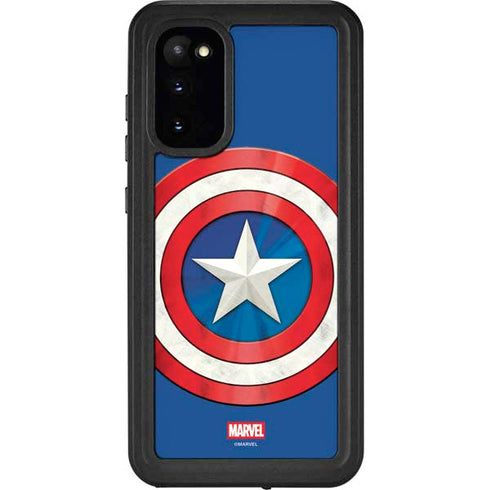 Marvel Captain America Shield Galaxy S20 Waterproof Case