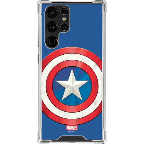 Marvel Captain America Shield Galaxy S23 Ultra Clear Case