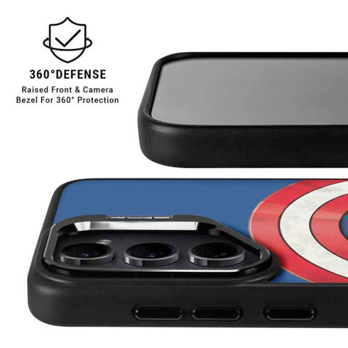 Marvel Captain America Shield Galaxy S24 FE Kickstand Case