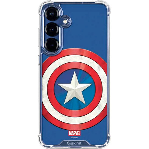Marvel Captain America Shield Galaxy S25 Clear Case