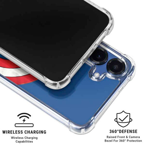 Marvel Captain America Shield Galaxy S25 Plus Clear Case