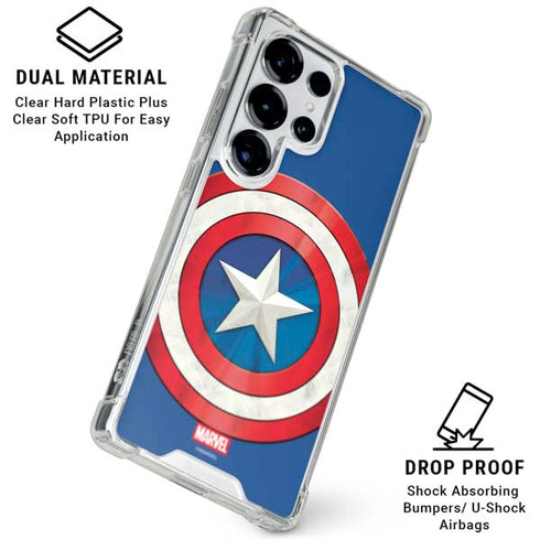 Marvel Captain America Shield Galaxy S25 Ultra Clear Case