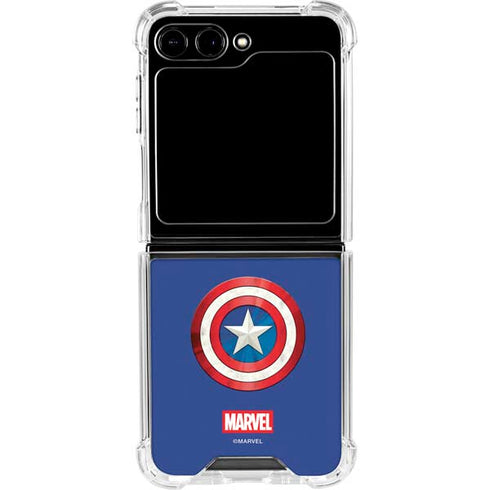 Marvel Captain America Shield Galaxy Z Flip5 5G Clear Case