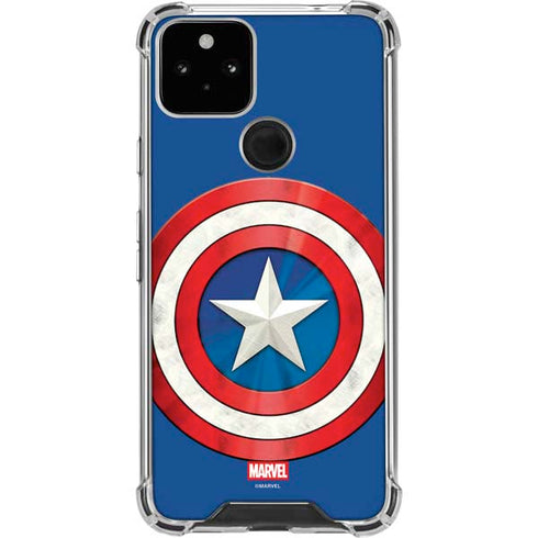 Marvel Captain America Shield Google Pixel 5 Clear Case