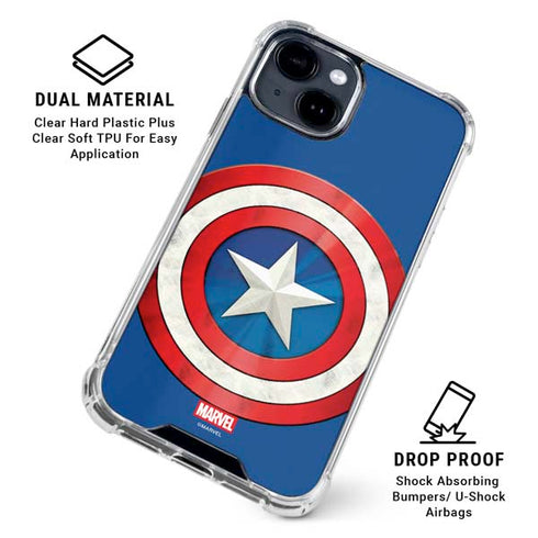 Marvel Captain America Shield iPhone 14 Clear Case
