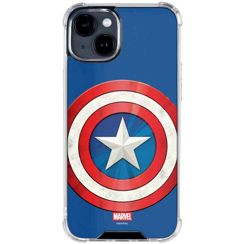 Marvel Captain America Shield iPhone 14 Plus Clear Case