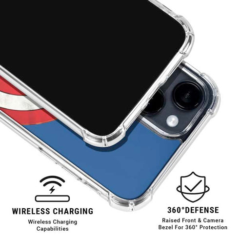 Marvel Captain America Shield iPhone 14 Plus Clear Case
