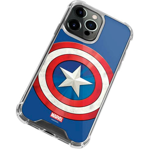 Marvel Captain America Shield iPhone 14 Pro Clear Case