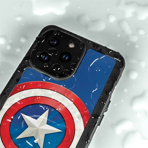 Marvel Captain America Shield iPhone 14 Pro Max Waterproof Case