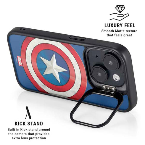Marvel Captain America Shield iPhone 15 Kickstand Case