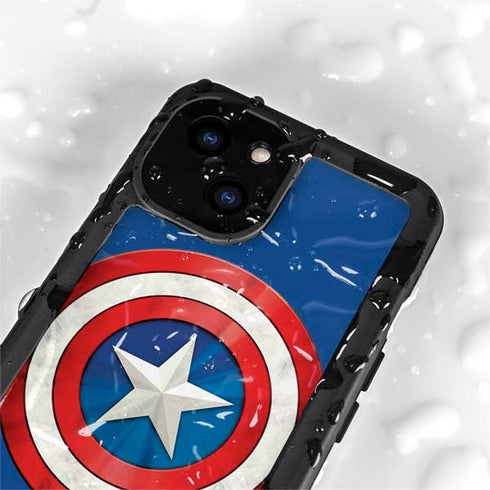 Marvel Captain America Shield iPhone 15 Plus Waterproof Case