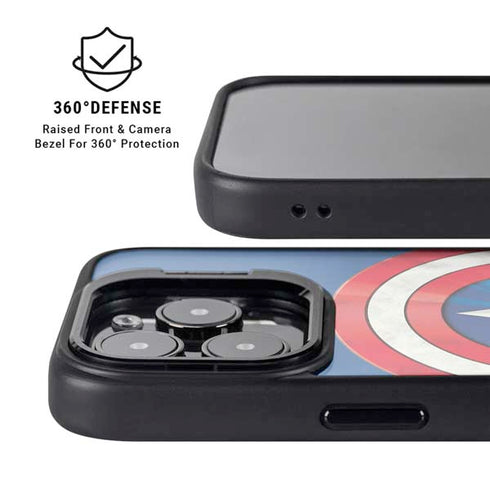 Marvel Captain America Shield iPhone 15 Pro Kickstand Case