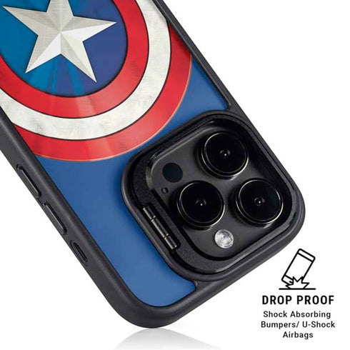 Marvel Captain America Shield iPhone 15 Pro Kickstand Case