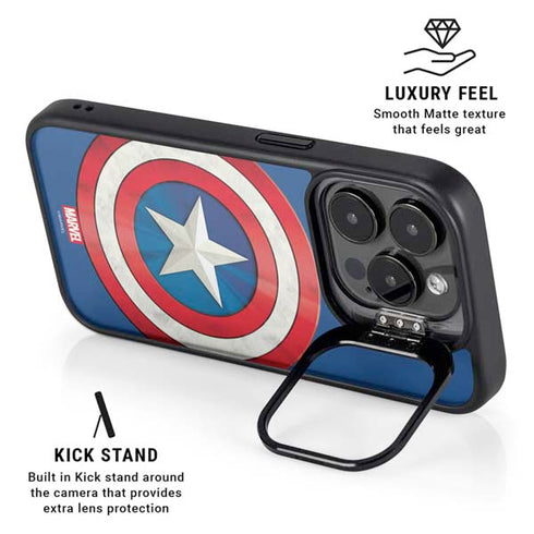 Marvel Captain America Shield iPhone 15 Pro Max Kickstand Case