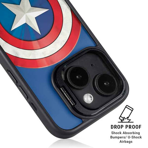 Marvel Captain America Shield iPhone 16 Plus Kickstand Case