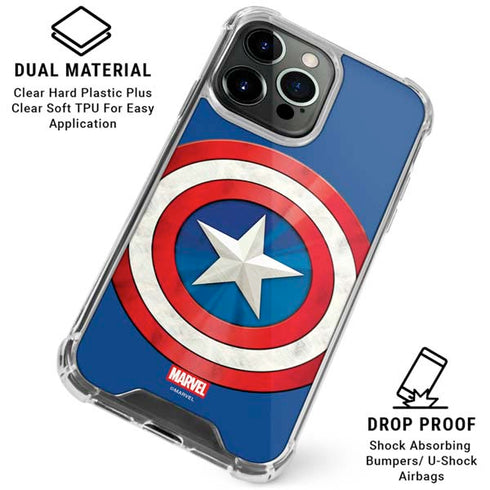 Marvel Captain America Shield iPhone 16 Pro Clear Case