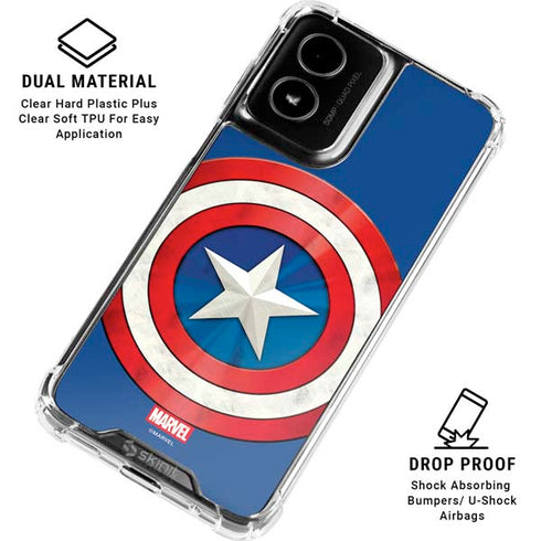 Marvel Captain America Shield Moto G Power 5G (2024) Clear Case