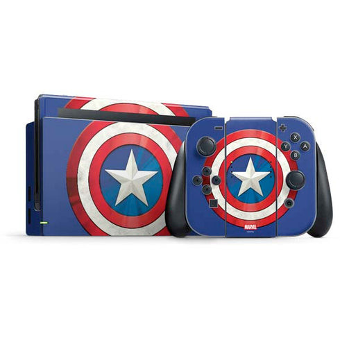 Marvel Captain America Shield Nintendo Switch Bundle Skin